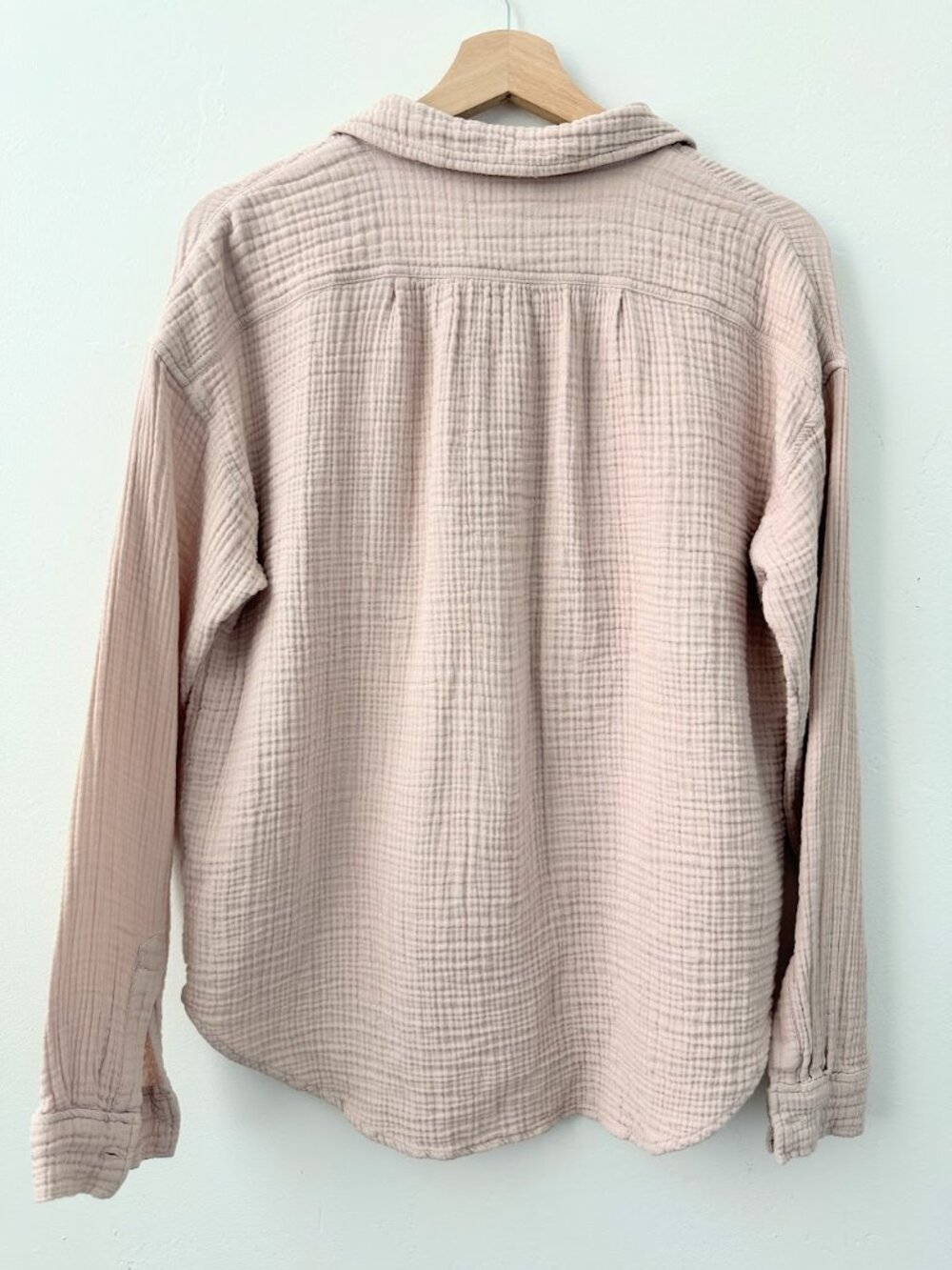 Lou & Grey Cotton Gauze Button Down Top Womens S Coastal - Picture 3 of 9